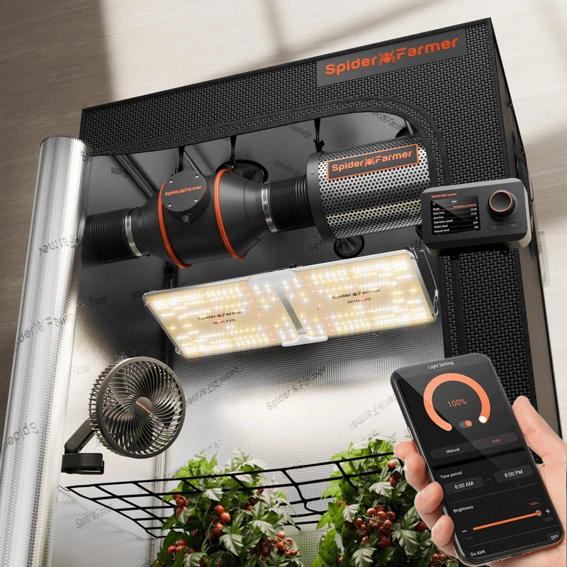 Spider Farmer 2'x4' Complete Grow Tent Kit – SF2000 EVO, GGS Controller & Ventilation System