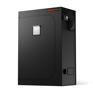 Spider Farmer® 4.6’x2.3’x6.5′ Grow Tent Black grow tent with Spider Farmer branding on a white background