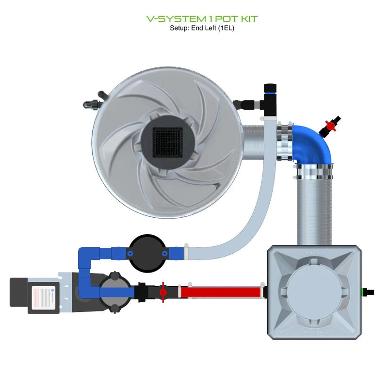 ALIEN V-SYSTEM 1 Pot Kit – Ultimate Recirculating DWC, Single Plant