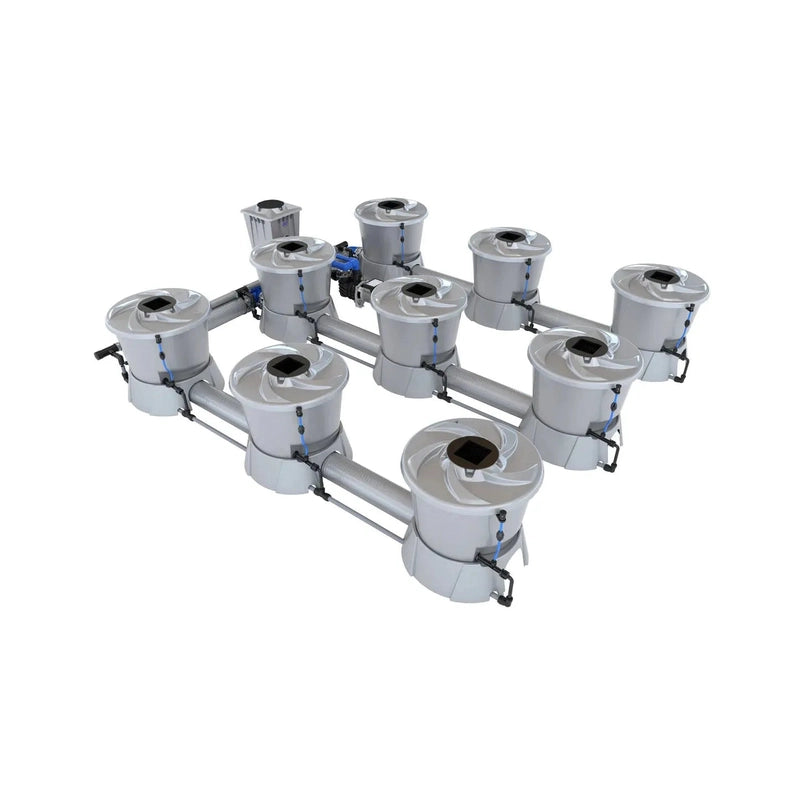 ALIEN North America ALIEN Hydroponics V-SYSTEM 9 Pot 3 Row Hydroponic Kit