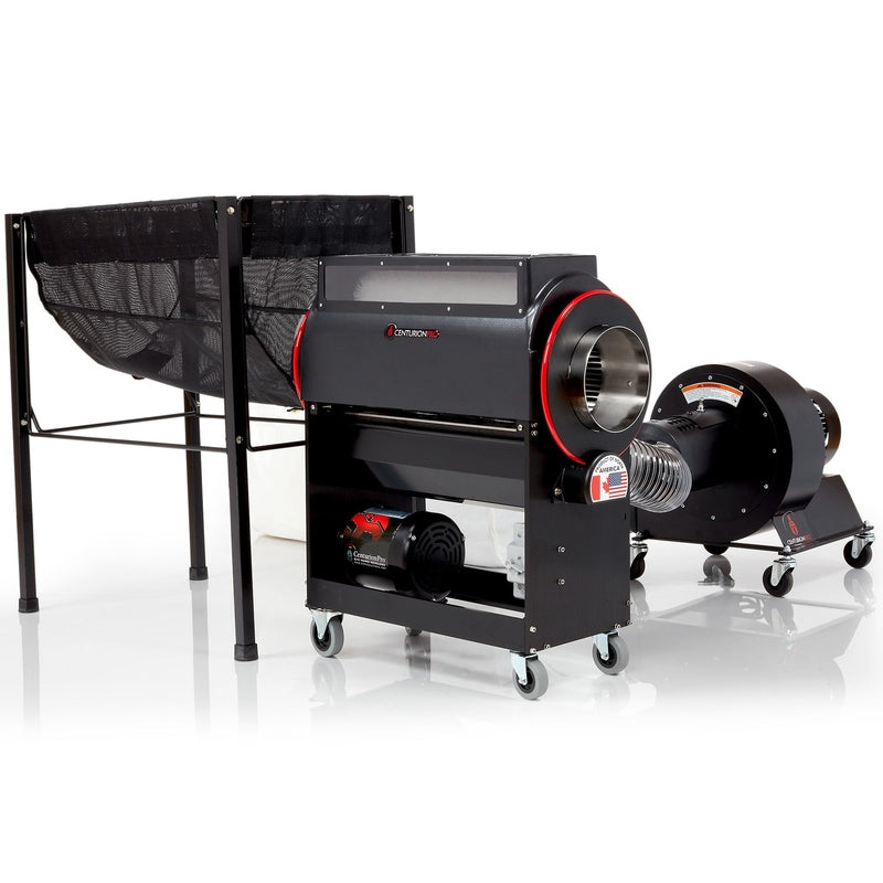 CenturionPro Mini Wet & Dry Hybrid Trimmer with hopper, blower, and plant material collector