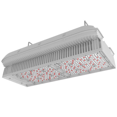 Gavita CT 2000e LED – 208–480V, Full-Spectrum Commercial Grow Light with red and blue lights on a white background