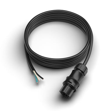 Gavita Lighting Power Cord – 8ft, 3-Pin (277–480V) Black cable with connector on a white background