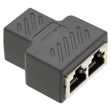 Gavita E-Series LED Interconnect Cable Adapter – 3-Way Splitter (RJ45) on a white background top view