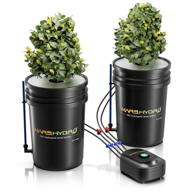 Mars Hydro 5-Gallon DWC Hydroponic System Kit with 2 Buckets (8-inch each) front view