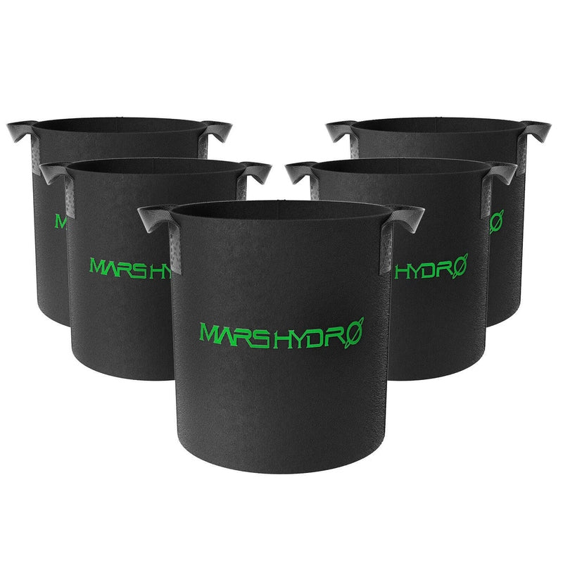 Mars Hydro 5 Gallon Fabric Grow Pot Plant Container (5 Packs) front view