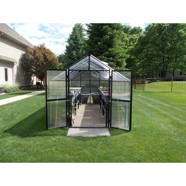Riverstone MONT Greenhouse Black Finish 8mm Twin-Wall Polycarbonate lifestyle view
