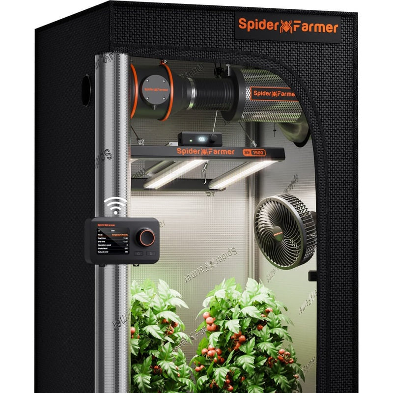 Spider Farmer 2.3'x2.3'x5.2' Smart Grow Tent Kit – SE1500 EVO LED, GGS Controller