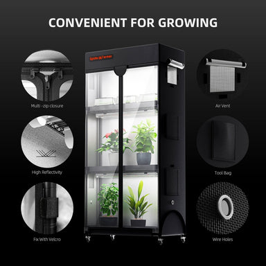 Spider Farmer 4 Tier Plant Stand With Grow Lights 108W , Plant Shelf W/ Tent for Indoor Plant / Greenhouse features