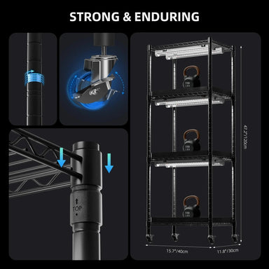 Spider Farmer 4 Tier Plant Stand With Grow Lights 54W , Plant Shelf W/ Tent for Indoor Plant / Greenhouse features