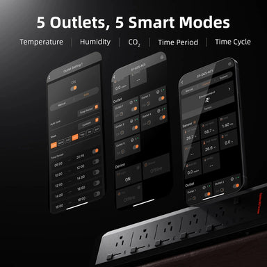 Spider Farmer SE-4500 Smart Hydroponic DWC Grow Tent Kit W/ Ventilation System / Thermostat Controller 2x4 smart power strip