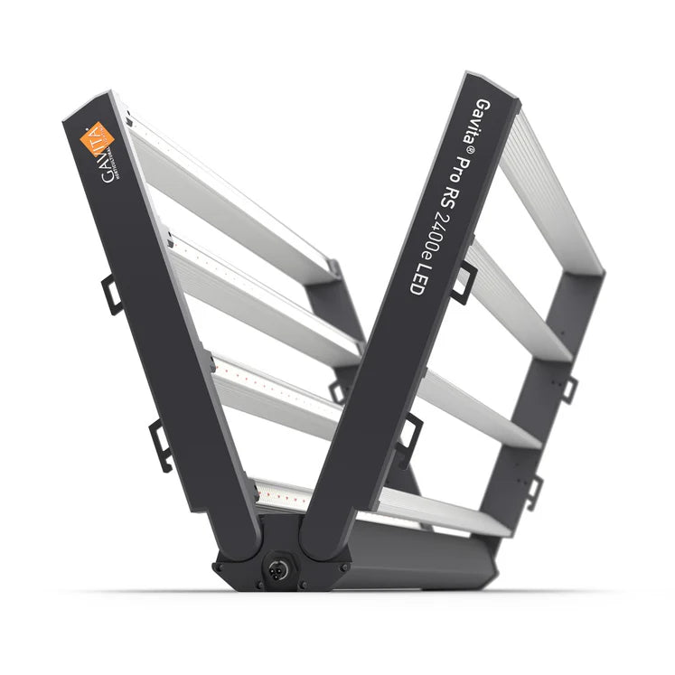 Gavita Pro RS 2400e LED Grow Light – Full-Spectrum, Commercial 208–480V folded view with Gavita branding on white background