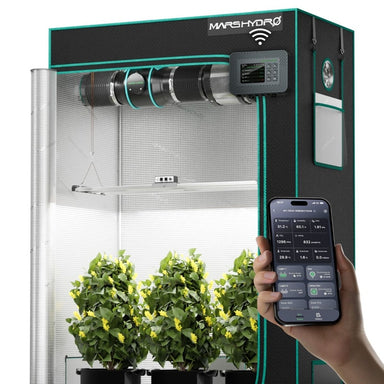 Mars Hydro FC4000 EVO Smart Grow Tent Kit – 320W LED & iControl Smart Controller, 2x4 Setup Mars hydro indoor gardening system with smartphone control
