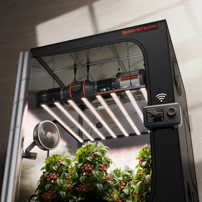 Spider Farmer 5'x5' Smart Grow Tent Kit with G1000W LED – Full Spectrum Lighting, GGS Automation & Climate Control