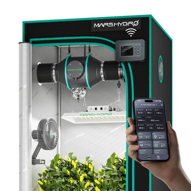 MarsMars Hydro TS1000 Grow Tent Kit – Smart 2.6'x2.6' Complete Indoor Setup mars hydro indoor gardening system with smartphone control