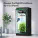 Vivosun 2.3x2.3 Smart Grow Tent Kit Pro growing plant under AeroLight Gen2 180W with smart ventilation and GrowHub E42A+ control