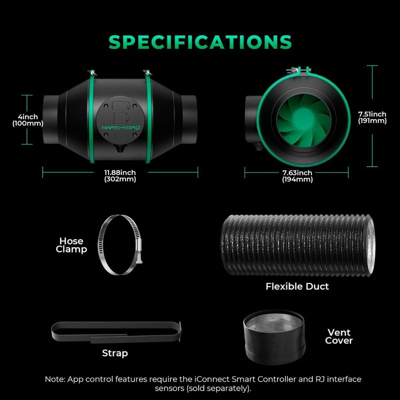 Mars Hydro FC4000 EVO LED Grow Light + 2'x4' Grow Tent Kit – Samsung Diodes, iFresh Ventilation, Smart-Compatible Setup