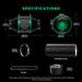 Mars Hydro FC4000 EVO Grow Tent Kit  Technical specifications of a ventilation system with measurements and components on a black background.