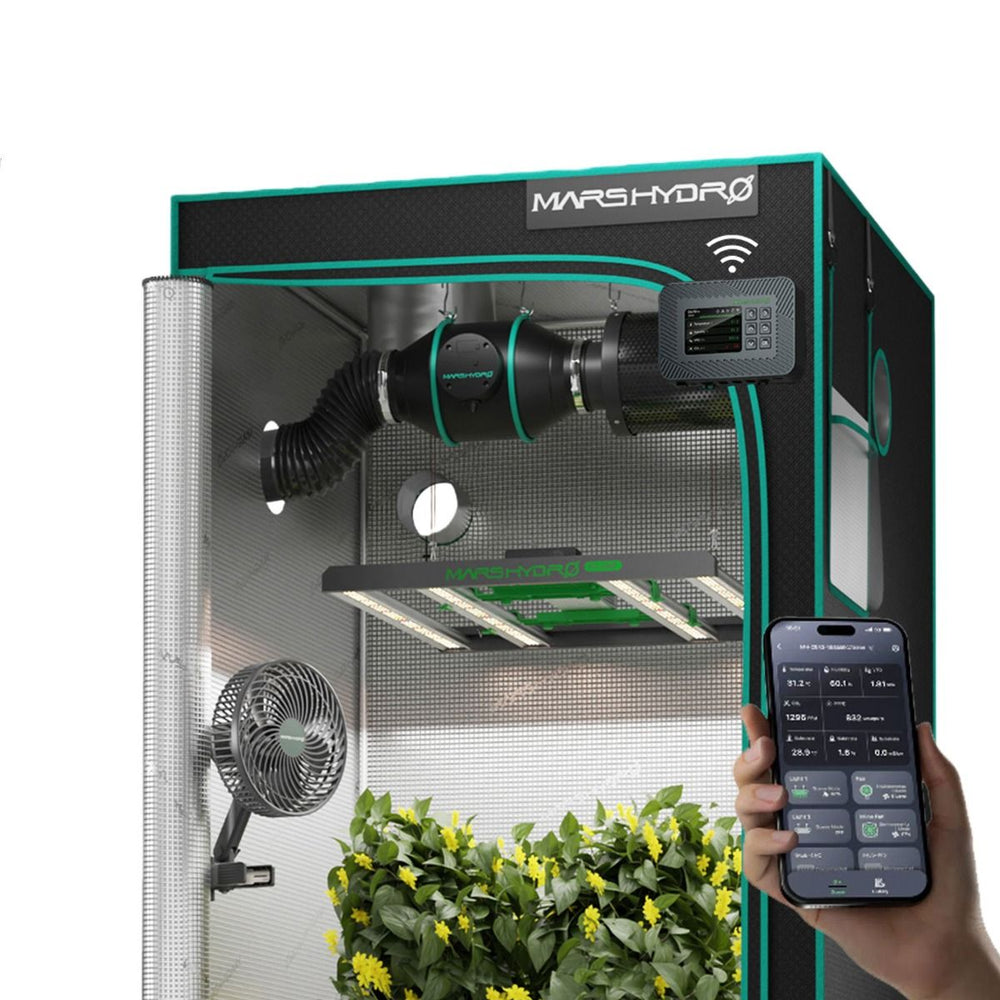 Mars Hydro FC-E3000 300W 3x3 Smart Grow Tent Kit with iControl on white background 