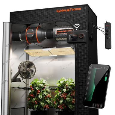 Spider Farmer 4′×2′ Genius Grow System Kit with SF2000 EVO LED  front view 