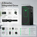 Vivosun 2.3x2.3 Smart Grow Tent Kit Pro components with AeroLight Gen2 180W, GrowHub E42A+, AeroWave E6 and AeroZesh T4