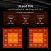 Spider Farmer Smart Grow Tent Kit 2.3′x2.3′x5.3′ with G1500 450-W LED Usage tips for LED grow light with hanging height guidelines and temperature data.