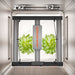 Spider Farmer Smart Grow Tent Kit 2.3′x2.3′x5.3′ with G1500 450-W LED Spider Farmer indoor gardening system with plants inside a grow tent.