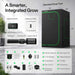 Vivosun 4x4 Smart Grow Tent Kit – 500W LumaLight & GrowHub E42A+ package graphic showing a black grow tent with green trim, included accessories, and dimension labels. The image includes a grow light, controller, ducting, filter, rope hangers, pruning shears, twist tie, clamps, and vent covers, with text reading 'A Smarter, Integrated Grow' and 'Standard Grow Tent 48" x 48" x 80"'.