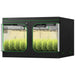 Vivosun 10x10 Smart Grow Tent Kit – 4x 750W LumaLight & GrowHub E42A+t with two doors open, shown with plants against a white background. The green outline highlights the inner LED light bars and the green glow they produce, with bright green plants visible inside.