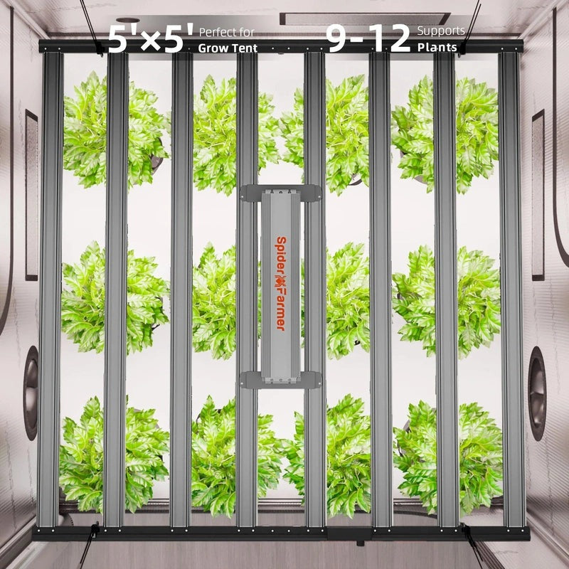 Spider Farmer G-1000 CP Complete Grow Tent Kit W/ Ventilation System / Thermostat Controller 5x5