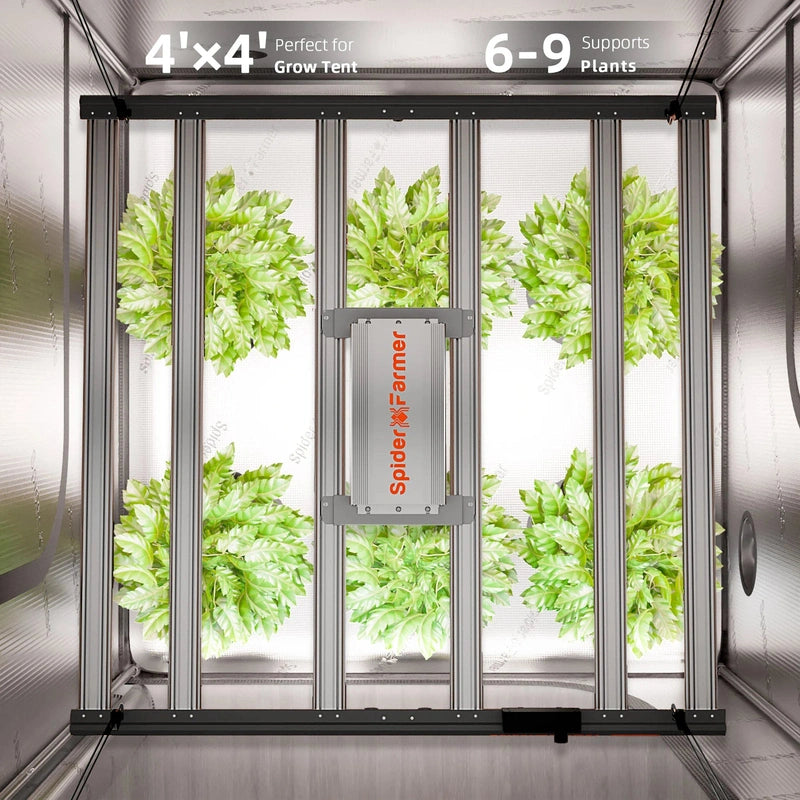 Spider Farmer G-5000 CP Complete Grow Tent Kit W/ Ventilation System / Thermostat Controller 4x4