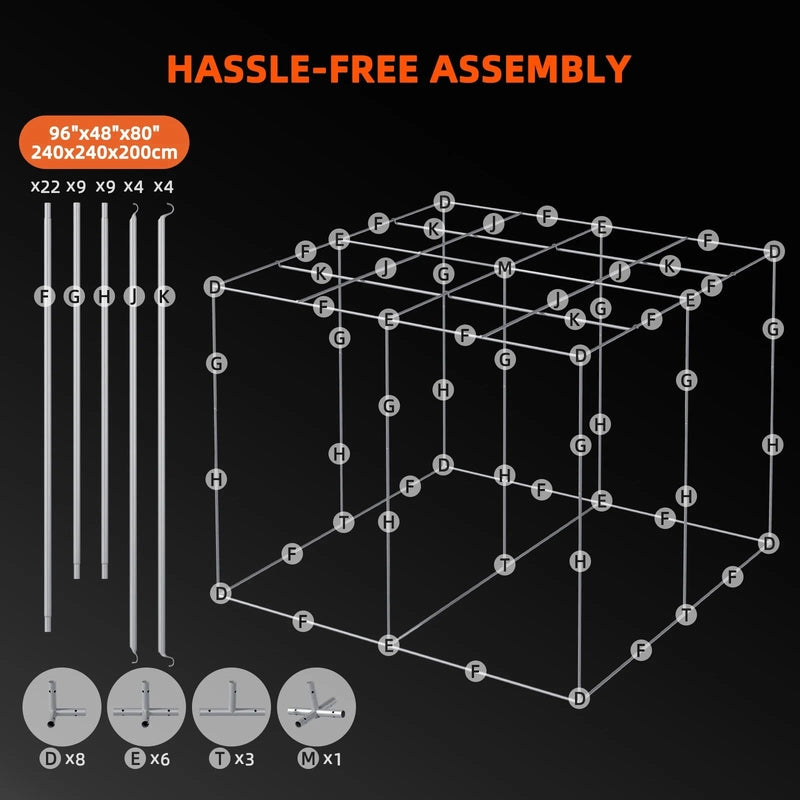 Spider Farmer 8'x8' Grow Tent Kit – 2x G5000 LED Lights, GGS Smart Control, 6" Ventilation