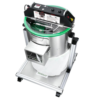 Hygrohub 4000XL Bud Trimmer with a green lid on a white background