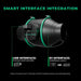 Mars Hydro FC4000 EVO Grow Tent Kit  Smart interface integration diagram with USB and RJ interfaces on a black background