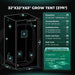 Mars Hydro TS1000 2.6' × 2.6' Complete Grow Tent Kit – Efficient All-in-One Indoor Growing System Grow tent with dimensions and features on a dark background