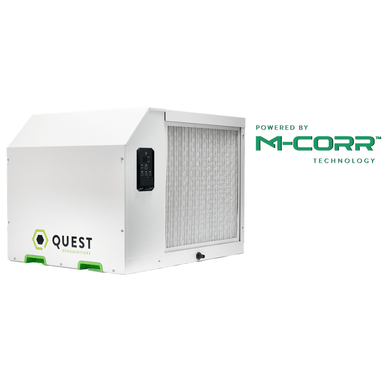 Quest 335 Dehumidifier – M-CoRR™ Multi-Coil Efficiency, 345 PPD Commercial Moisture Control  showing 'M-Corr' technology 