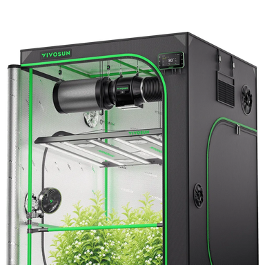 Vivosun 4x4 Smart Grow Tent Kit Pro with 550W AeroLight, 6 inch carbon filter, inline fan, clip fan and GrowHub smart controller
