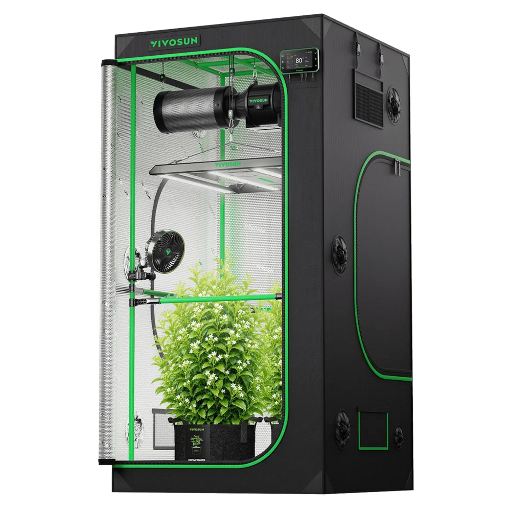 Vivosun 3x3 Smart Grow Tent Kit Pro with AeroLight Gen2 350W, GrowHub E42A+, AeroZesh T4 and AeroWave E6