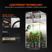 Spider Farmer® 3’x3’x6′ Grow Tent Spider Farmer lightproof technology grow tent with plants inside, highlighting zipper flap and double-stitching features.