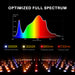 Spider Farmer 2x2x4.6 Complete Grow Tent Kit – SF1000D LED, Speed Controller  Optimized full spectrum LED light with color spectrum diagram and wavelength details on a black background.