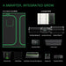 Vivosun 4x5 Smart 2-in-1 Grow Tent Kit – 400W LumaLight & E42A+ Control with all accessories on white background 