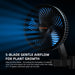 Spider Farmer 4′×2′ Genius Grow System Kit with SF2000 EVO LED  Fan with text about 5-blade gentle airflow for plant growth on a dark background