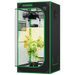 Vivosun 2x2 Smart Grow Tent Kit – 100W LumaLight & GrowHub E42A+ grow light tent with a black exterior, green trim, and a visible indoor plant growing inside under the grow light.