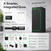 Vivosun 2.3x2.3 Smart Grow Tent Kit – 150W LumaLight & GrowHub E42A+ with text " A smarter, Integrated Grow" showing all included accessories 