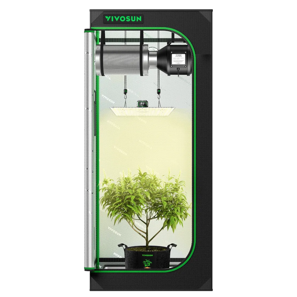 Vivosun 2.3x2.3 Starter Grow Tent Kit – 150W LumaLight & GrowHub A22 full image view 