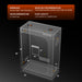 Spider Farmer 2.3x4.6x6.5 Smart Grow Tent Kit with G4500 LED, GGS Controller, Clear grow box with dimensions and recommendations on a black background