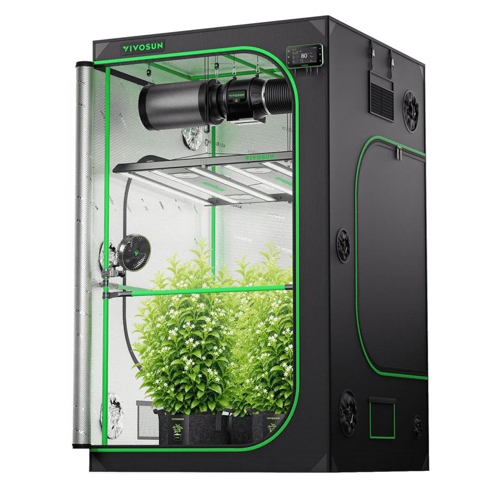 Vivosun 4x4 Smart Grow Tent Kit Pro with AeroLight Gen2 550W, GrowHub E42A+, AeroZesh T6 and AeroWave E6