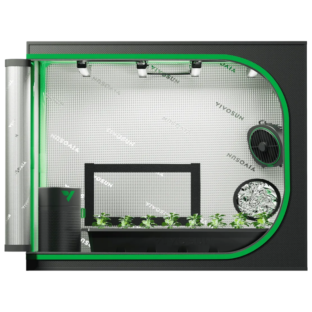 Vivosun Clone Tent Kit 24" x 16" x 20" with GrowHub A22 Controller on white background 