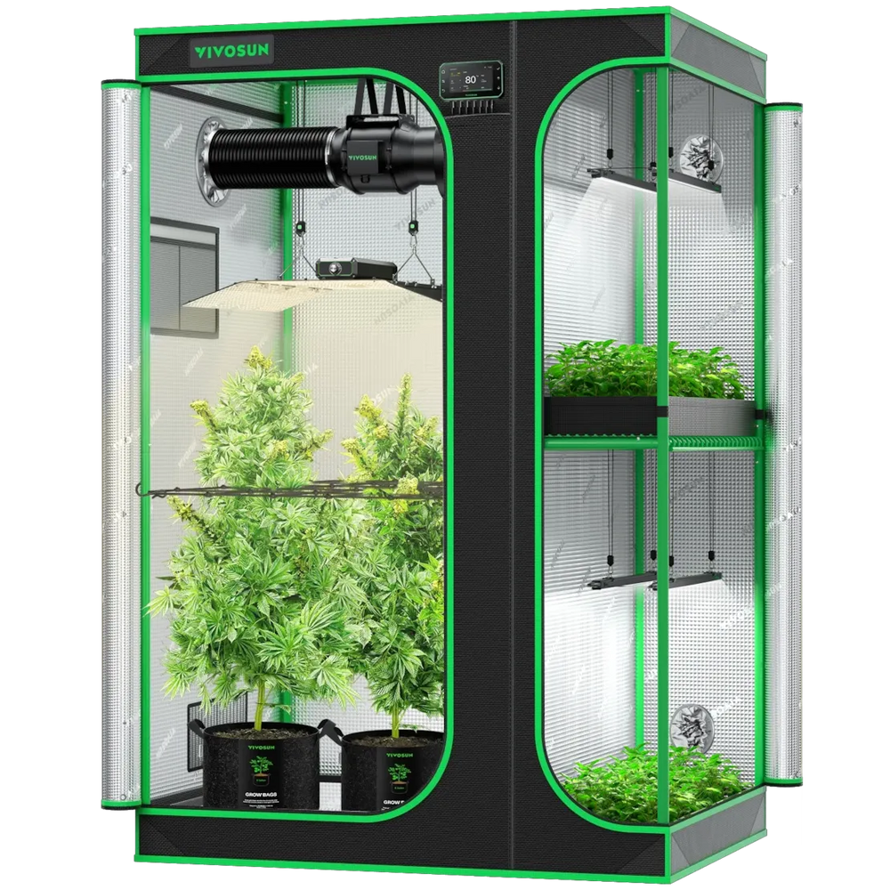 Vivosun 4x5 Smart 2-in-1 Grow Tent Kit – 400W LumaLight & E42A+ Control full image 