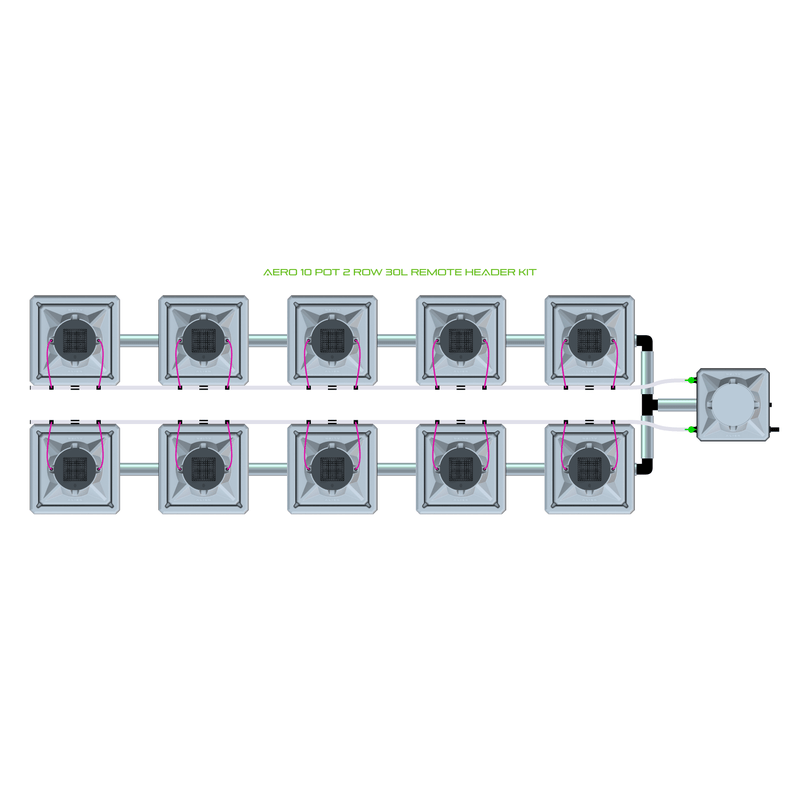 ALIEN AERO 10 Pot Hydroponic kit 2 row